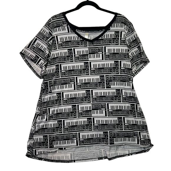Lularoe piano Christy Tshirt  3XL - Picture 1 of 12